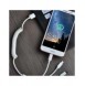 Dudao bilsatsladdare 2x USB 2.4A + kabel USB 3in1 Lightning / Typ C / micro USB-kabel vit (R7 vit)