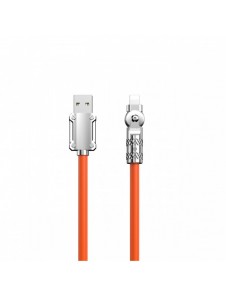 Vinklad kabel USB-A - Lightning 30W 1m rotation 180° Dudao - orange
