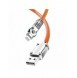 Vinklad kabel USB-A - Lightning 30W 1m rotation 180° Dudao - orange