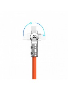 Vinklad kabel USB-A - Lightning 30W 1m rotation 180° Dudao - orange