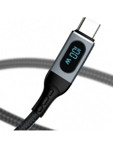 Dudao kabel USB Typ C - USB Typ C snabbladdning PD 100W 1m svart (L7MaxC)