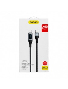 Dudao kabel USB Typ C - USB Typ C snabbladdning PD 100W 1m svart (L7MaxC)
