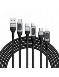 Dudao kabel USB Typ C - USB Typ C snabbladdning PD 100W 1m svart (L7MaxC)
