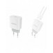 Dudao fast EU USB Type C Power Delivery 18W laddare + kabel USB Type C / Lightning-kabel 1m vit (A8EU + PD-kabel vit)