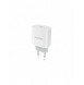 Dudao fast EU USB Type C Power Delivery 18W laddare + kabel USB Type C / Lightning-kabel 1m vit (A8EU + PD-kabel vit)