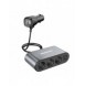 Dudao billaddare 2x USB / 3x cigarettändare splitter svart (R1Pro svart)
