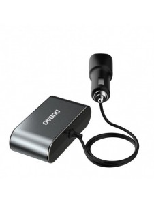 Dudao billaddare 2x USB / 3x cigarettändare splitter svart (R1Pro svart)