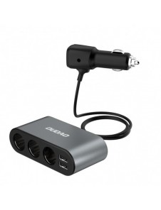 Dudao billaddare 2x USB / 3x cigarettändare splitter svart (R1Pro svart)