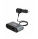 Dudao billaddare 2x USB / 3x cigarettändare splitter svart (R1Pro svart)