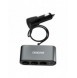 Dudao billaddare 2x USB / 3x cigarettändare splitter svart (R1Pro svart)