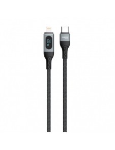Dudao USB Type C - Lightning-kabel snabbladdning PD 20W 1m svart (L7MaxL)