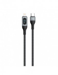 Dudao USB Type C - Lightning-kabel snabbladdning PD 20W 1m svart (L7MaxL)