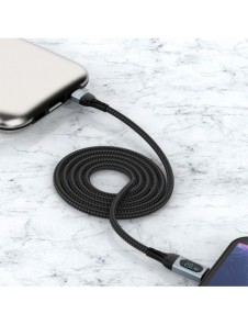 Dudao USB Type C - Lightning-kabel snabbladdning PD 20W 1m svart (L7MaxL)