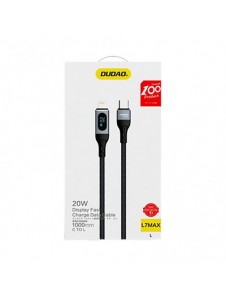Dudao USB Type C - Lightning-kabel snabbladdning PD 20W 1m svart (L7MaxL)