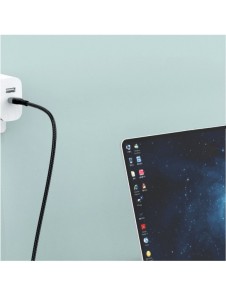 Dudao USB Type C - Lightning-kabel snabbladdning PD 20W 1m svart (L7MaxL)