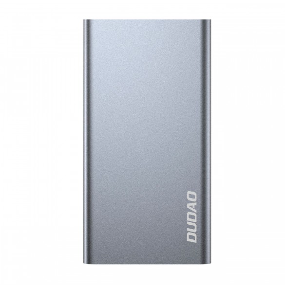 Dudao metall powerbank med LED-indikator 10000mAh silver (K5Pro)