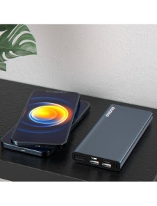 Dudao metall powerbank med LED-indikator 10000mAh silver (K5Pro)