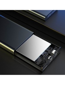 Dudao metall powerbank med LED-indikator 10000mAh silver (K5Pro)