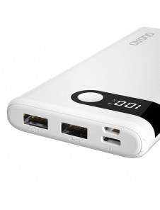 Dudao powerbank 10000 mAh 2x USB / USB Typ C / micro USB 2 A med LED-skärm svart (K9Pro-02)
