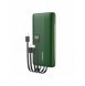 Dudao K4Pro powerbank med inbyggda kablar 10000mAh LED display grön