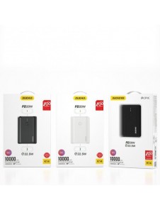 Dudao powerbank 10000 mAh Power Delivery Quick Charge 3.0 22.5 W svart (K14_Black)