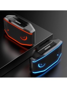 Dudao vattentät IP7 trådlös Bluetooth 5.0 RGB 5W 1200mAh högtalare Svart (Y10XS-svart)