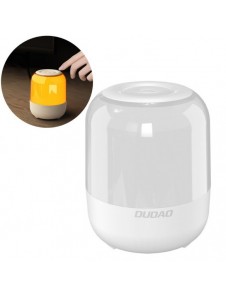 Dudao trådlös Bluetooth 5.0 RGB-högtalare 5W 1200mAh vit (Y11S-vit)
