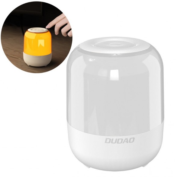Dudao trådlös Bluetooth 5.0 RGB-högtalare 5W 1200mAh vit (Y11S-vit)