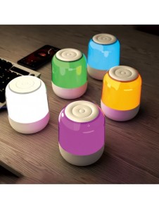 Dudao trådlös Bluetooth 5.0 RGB-högtalare 5W 1200mAh vit (Y11S-vit)
