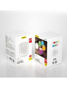 Dudao trådlös Bluetooth 5.0 RGB-högtalare 5W 1200mAh vit (Y11S-vit)