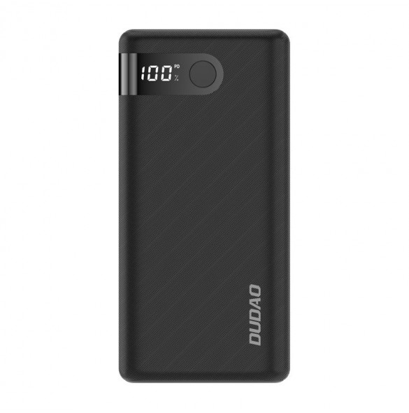 Dudao powerbank 20000 mAh 2x USB / USB Typ C / micro USB 2 A med LED-skärm svart (K9Pro-06)