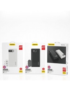 Dudao powerbank 20000 mAh 2x USB / USB Typ C / micro USB 2 A med LED-skärm svart (K9Pro-06)