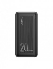Dudao powerbank 20000 mAh Strömförsörjning 20 W Snabbladdning 3.0 2x USB / USB Typ C svart (K12PQ + svart)