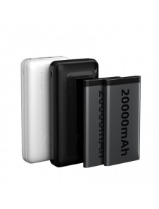 Dudao powerbank 20000 mAh Strömförsörjning 20 W Snabbladdning 3.0 2x USB / USB Typ C svart (K12PQ + svart)