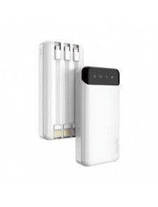 Dudao rymlig powerbank med 3 inbyggda kablar 20000mAh USB Typ C + micro USB + Blixtvit (Dudao K6Pro +)