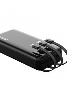 Dudao rymlig powerbank med 3 inbyggda kablar 20000mAh USB Typ C + micro USB + Blixtvit (Dudao K6Pro +)