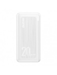 Dudao powerbank 20000 mAh Strömförsörjning 20 W Snabbladdning 3.0 2x USB / USB Typ C vit (K12PQ + vit)