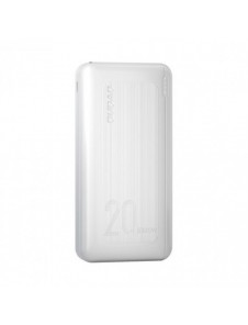 Dudao powerbank 20000 mAh Strömförsörjning 20 W Snabbladdning 3.0 2x USB / USB Typ C vit (K12PQ + vit)