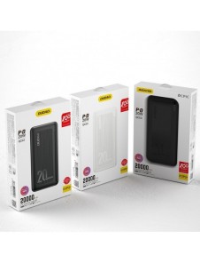 Dudao powerbank 20000 mAh Strömförsörjning 20 W Snabbladdning 3.0 2x USB / USB Typ C vit (K12PQ + vit)