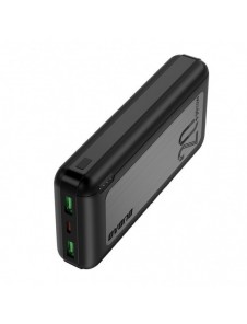 Dudao powerbank 20000 mAh Strömförsörjning 20 W Snabbladdning 3.0 2x USB / USB Typ C vit (K12PQ + vit)