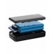 Dudao rymlig powerbank med 3 inbyggda kablar 20000mAh USB Typ C + micro USB + Blixtsvart (Dudao K6Pro +)