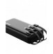 Dudao rymlig powerbank med 3 inbyggda kablar 20000mAh USB Typ C + micro USB + Blixtsvart (Dudao K6Pro +)