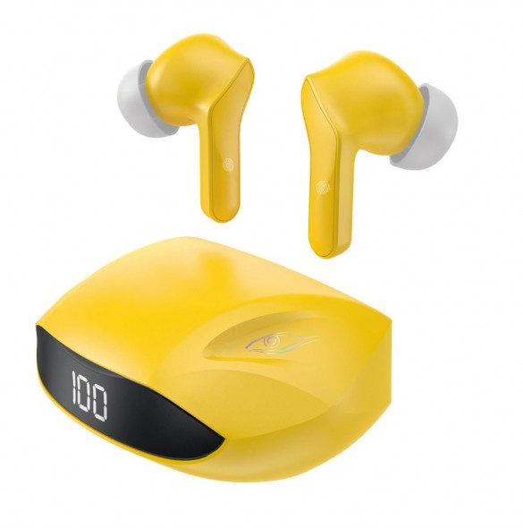 Dudao in-ear trådlösa hörlurar TWS Bluetooth 5.2 gul (U16H-gul)