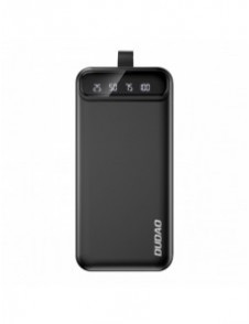 Dudao powerbank 30000 mAh 2x USB / USB-C med LED-lampa 10W svart (K8s+ svart)