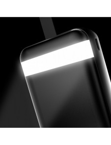 Dudao powerbank 30000 mAh 2x USB / USB-C med LED-lampa 10W svart (K8s+ svart)