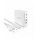 GaN 100W 2 x USB-C / 2 x USB snabbladdare Dudao A100EU - vit