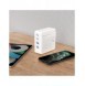 GaN 100W 2 x USB-C / 2 x USB snabbladdare Dudao A100EU - vit