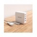 GaN 100W 2 x USB-C / 2 x USB snabbladdare Dudao A100EU - vit