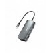 Dudao 11in1 multifunktionell HUB USB Typ C - USB Typ C PD 60 W / HDMI / 3,5 mm minijack / 1x USB 2.0 / SD-kortläsare micro S