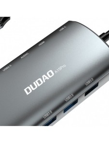 Dudao 11in1 multifunktionell HUB USB Typ C - USB Typ C PD 60 W / HDMI / 3,5 mm minijack / 1x USB 2.0 / SD-kortläsare micro S